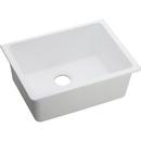 Elkay White 24-5/8 x 18-1/2 in. No Hole Composite Single Bowl Undermount Kitchen Sink 