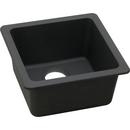 E-Granite Single Bowl Dual/Universal Mount Bar Sink Black
