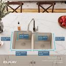 Elkay Bisque 33 x 20-1/2 in. No Hole Composite Double Bowl Undermount Kitchen Sink 