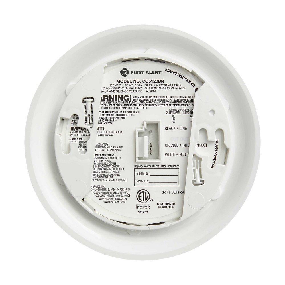 BRK Electronics White Carbon Monoxide Detector 
