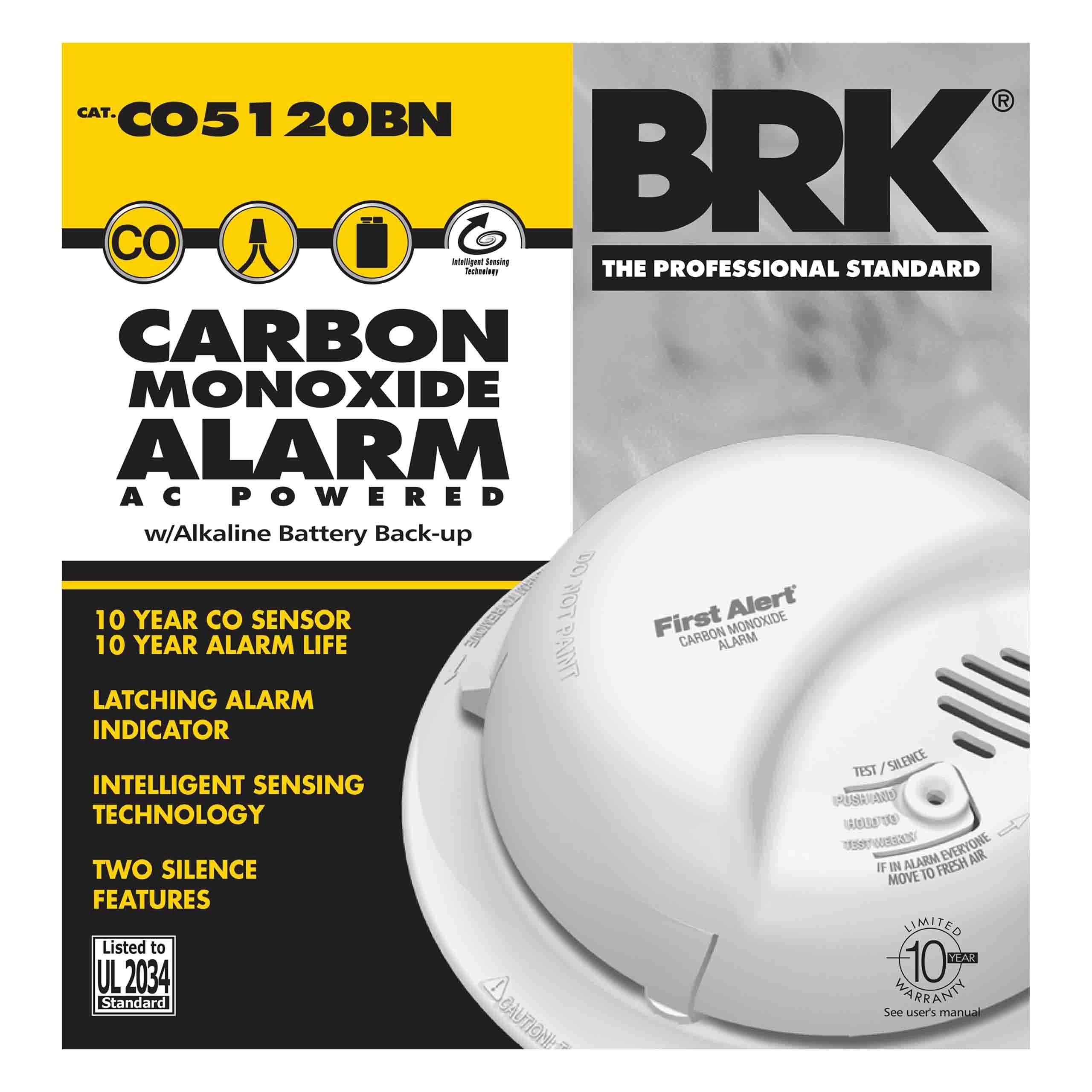BRK Electronics White Carbon Monoxide Detector 