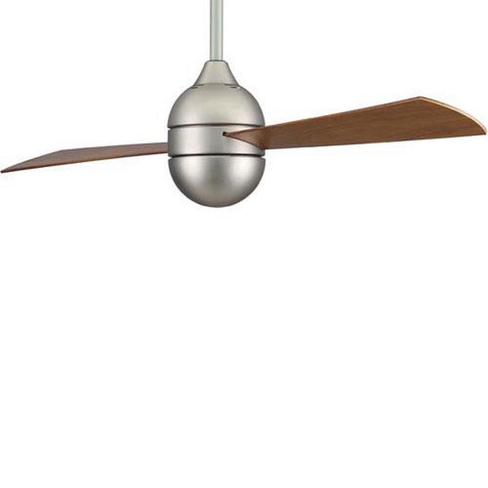 Fanimation Satin Nickel Ceiling Fan with Walnut or Cherry Reversible Blades 