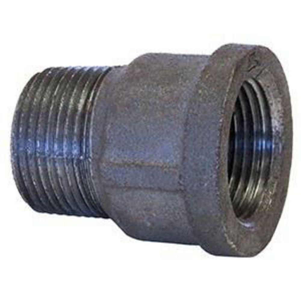 MNPT x FNPT 150# Black Malleable Iron Extension Piece 