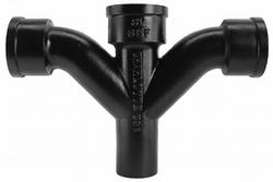 3 in. Hub x Spigot Service Long T-Wye Cast Iron Double Combination