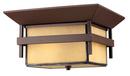 Hinkley Anchor Bronze 60W 2-Light Medium E-26 Outdoor Flush Mount Ceiling Fixture 