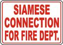 12 x 10 in. Aluminum SIA Connection Sign for Fire Department Connection