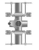 Mifab Polished Chrome Double Vertical Water Closet Carrier Fitting 