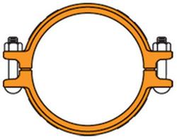 2 in. Grooved Black Ductile Iron Coupling with Dri Seal Type A Gasket
