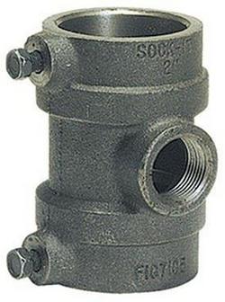 1-1/2 x 1-1/2 x 1 in. Socket Weld x Socket Weld x NPT Cast Iron Tee
