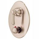 Thermostatic Shower Valve Trim Kit with Double-Handle in Brushed Nickel