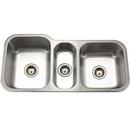 39-13/16 x 20-3/16 in. No Hole Stainless Steel Triple Bowl Undermount Kitchen Sink in Lustrous Satin