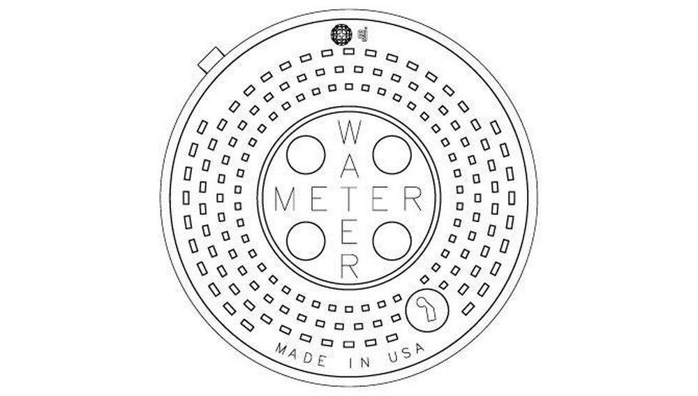 EJ Black Gray Iron Water Meter Cover 