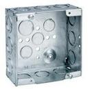Cooper Crouse-Hinds Grey 2-1/8 in. Deep Square Outlet Box Drawn with Knockout 