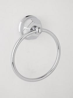 Round Closed Towel Ring in Polished Nickel