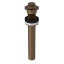 Brass Non Slotted Lift and Turn Drain with 10 in. Tailpiece in English Bronze