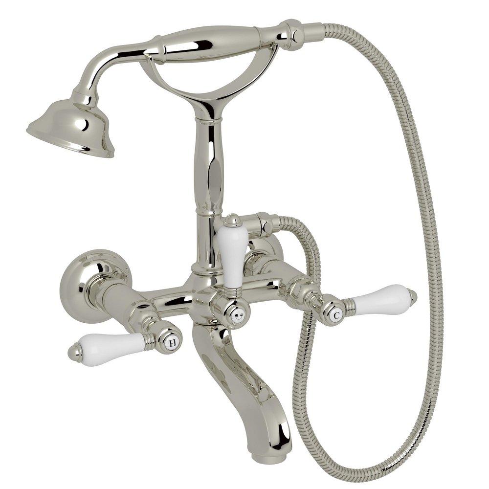 ROHL&reg; Polished Nickel Two Handle Wall Mount Filler 