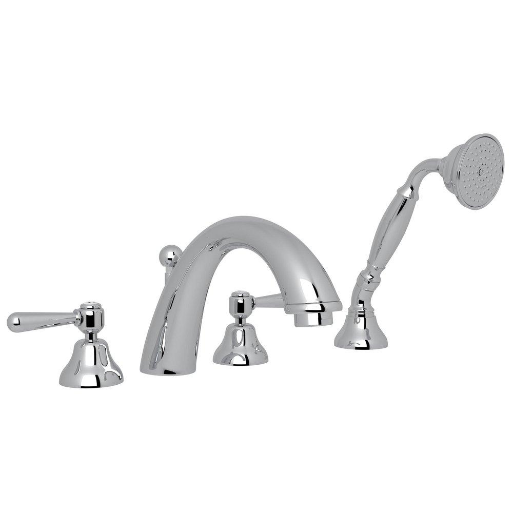 ROHL&reg; Polished Chrome Two Handle Roman Tub Faucet 