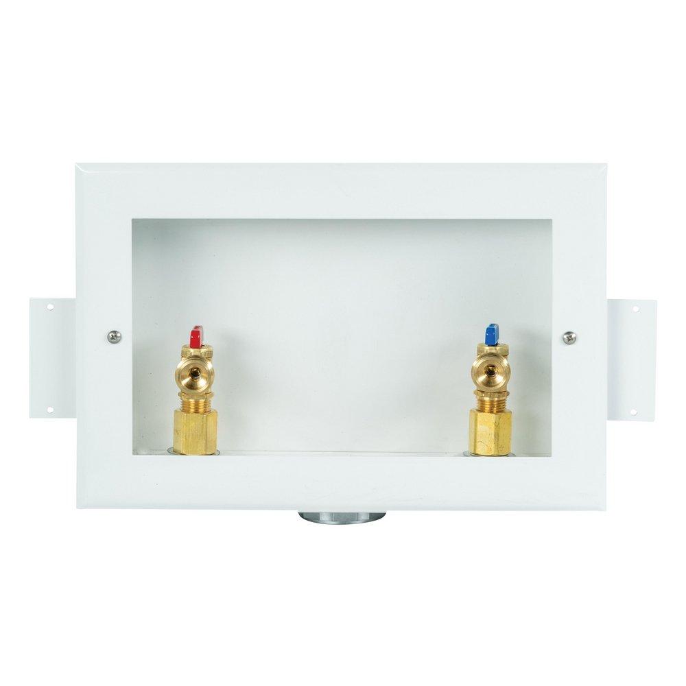 Guy Gray™ White 3 x 14 x 9-1/4 in. Washing Machine MIP or Sweat Supply Box 