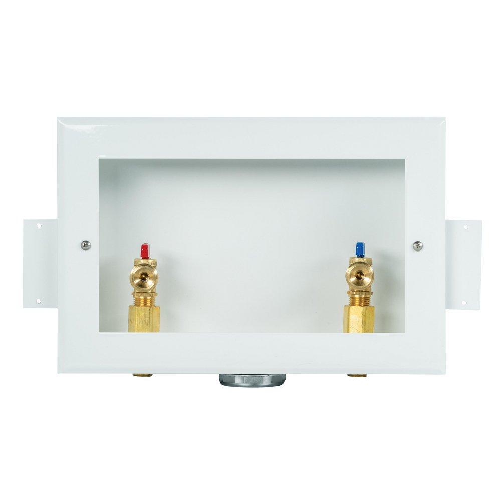 Guy Gray™ White 3 x 14 x 9-1/4 in. Washing Machine MIP or Sweat Supply Box 