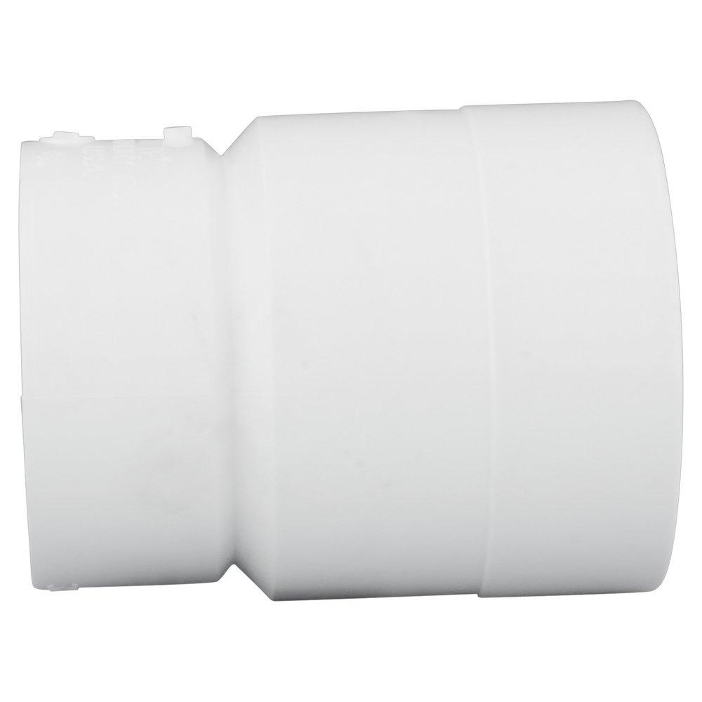 White PVC DWV x Cast Iron Hub Adapter 