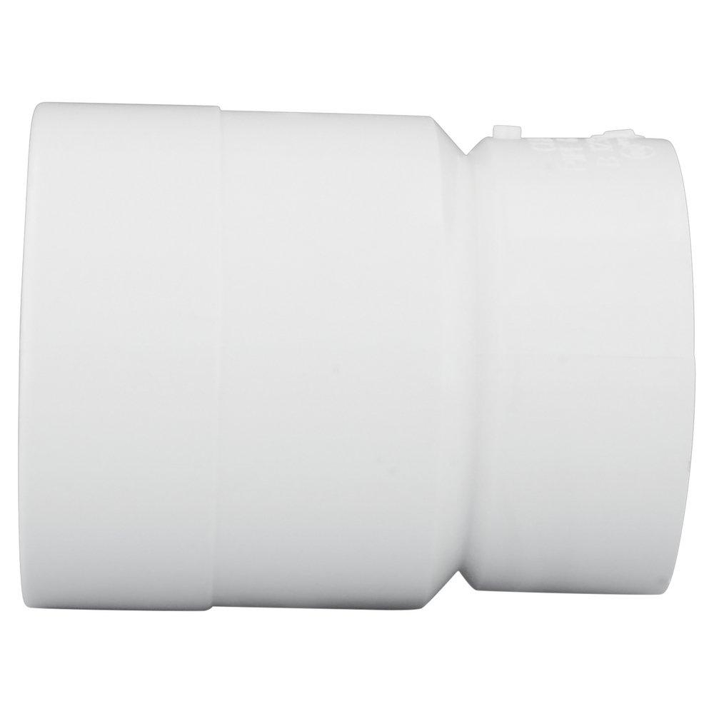 White PVC DWV x Cast Iron Hub Adapter 