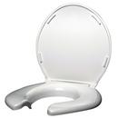 Big John Products White Open Front Closet Toilet Seat with Cover 