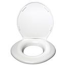 Closet Toilet Seat with Cover in White