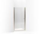 65-1/2 x 35-1/4 in. Frameless Shower Door with Crystal Clear Glass in Anodized Brushed Bronze