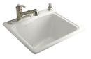 KOHLER White 25 x 22 in. Top Mount Laundry Sink 
