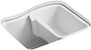 KOHLER White 25 x 22 in. Undermount Laundry Sink 