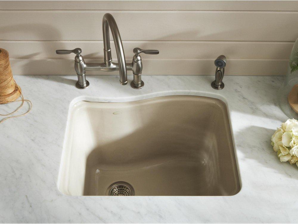 KOHLER White 25 x 22 in. Undermount Laundry Sink 