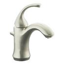 Lavatory Faucet with Single Lever Handle and Plastic Pop-Up Drain in Vibrant Brushed Nickel