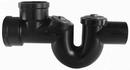 4 in. Spigot x Hub Cast Iron Running Trap with Double Clean-Out and Tee Branch
