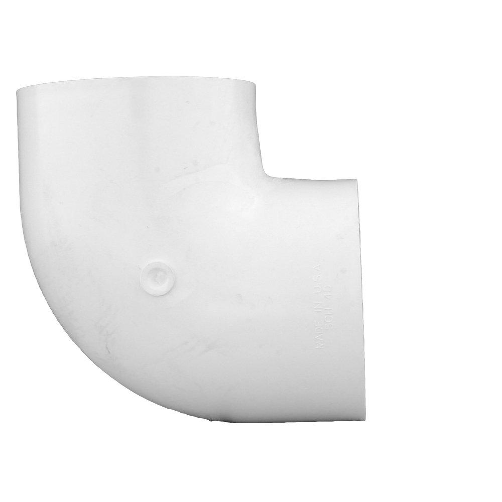 White PVC DWV 90&deg; Vent Elbow 