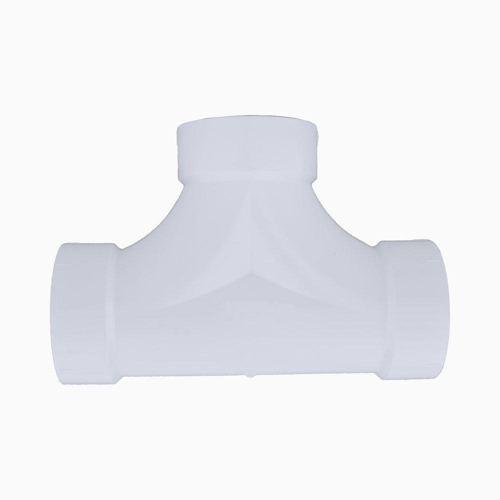 White PVC DWV 2-Way Cleanout Tee 