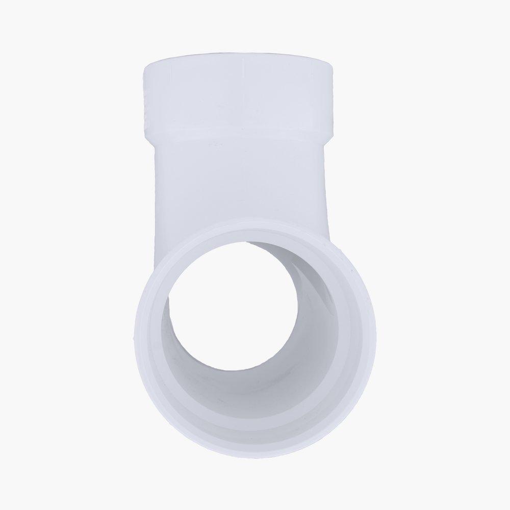 White PVC DWV 2-Way Cleanout Tee 
