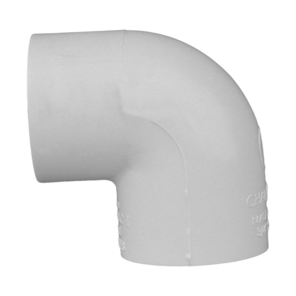 White PVC Schedule 40 90° Elbow 