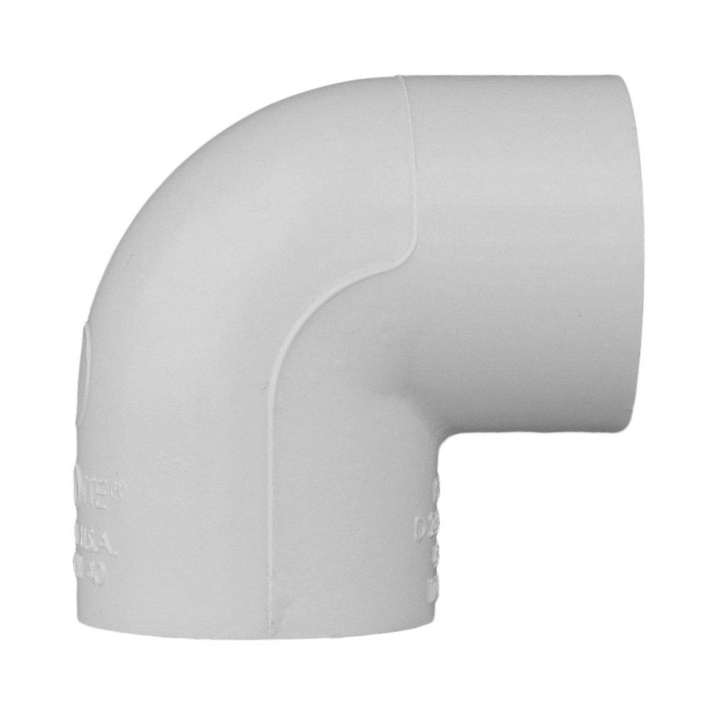White PVC Schedule 40 90° Elbow 