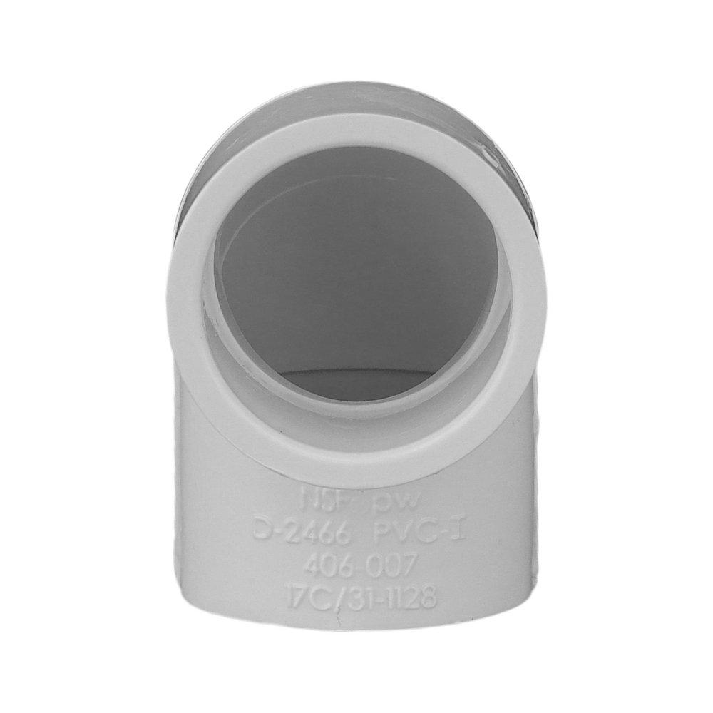 White PVC Schedule 40 90° Elbow 