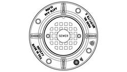 9 x 6 in. Locking Cleanout Frame with Sewer Cover