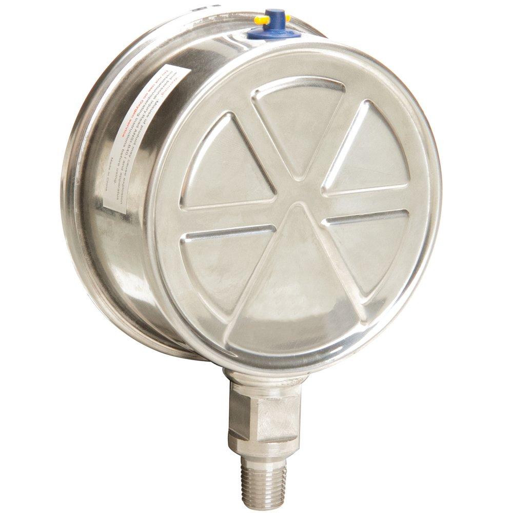 H.O. Trerice White 4 x 1/4 in. Stainless Steel Filled Pressure Gauge 