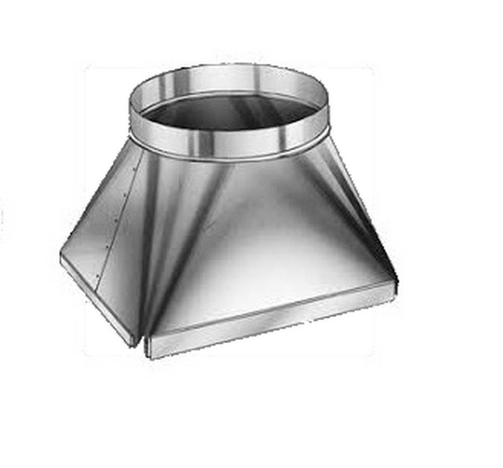 Royal Metal Products 16 x 18 in. Square To Round Trans with Flange 