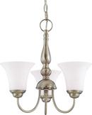 NUVO Brushed Nickel 16 in. 60W 3-Light Medium Incandescent Chandelier 