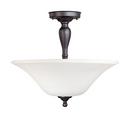 NUVO Dark Chocolate Bronze 60W 3-Light Semi-Flushmount Ceiling Fixture 
