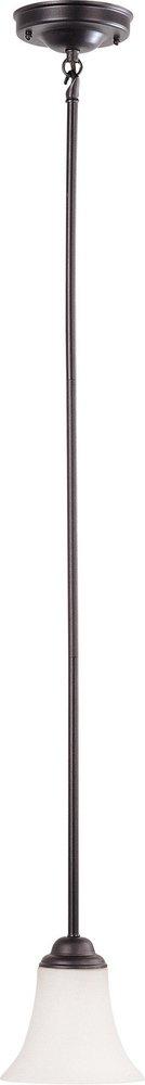 NUVO Dark Chocolate Bronze 60W 1-Light Mini Pendant Light Fixture 