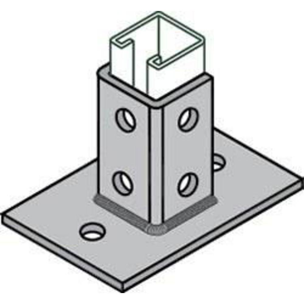 Galvanized 2 Hole Post Base 