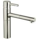 2.2 gpm Single Lever Handle Deckmount Kitchen Sink Faucet Pull-Out Spout 3/8 in. Compression Connection in SuperSteel Infinity