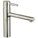GROHE SuperSteel Infinity&trade; 2.2 gpm Single Lever Handle Deckmount Kitchen Sink Faucet Pull-Out Spout 3/8 in. Compression Connection 