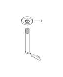 GROHE Brushed Nickel Infinity Finish&trade; Ceiling Mount Shower Arm 