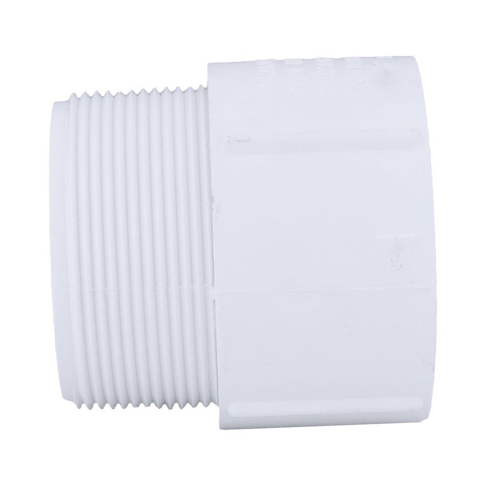 White PVC Schedule 40 Male Adapter 